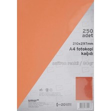 Hype Store Umur A4 Renkli Fotokopi Kağıdı, Saffron, 250 Yaprak