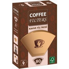 Hype Store Coffee Filters Filtre Kahve Kağıdı 80'li Brown 1x4