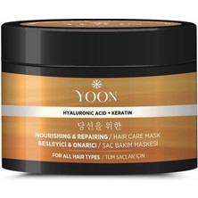 Hype Store Yoon Keratin & Hyalüronik Asit Içeren Saç Maskesi, Hasarlı Aşırı Yıpranmış Saçları 360° Yoğun Onarıc