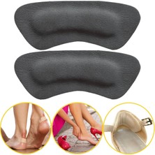 Özgürce Koyu Gri Ayakkabı Topuk Vurma Önleyici Deri Ped, Kendinden Yapışkanlı, 1 Çift