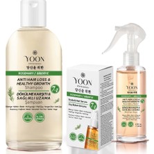 Hype Store Yoon Biberiye Özlü Saç Dökülme Önleyici & Sağlıklı Hızlı Uzama, 7 Doğal Aktifli, 3'lü Saç Bakım Seti