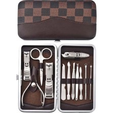 Hype Store 12 Parça Çanta Tipi Manikür Pedikür Tırnak Bakım Seti Çantalı Hepsi Bir Arada Set Paslanmaz Çelik