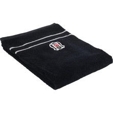Hype Store Beşiktaş Lisanslı Arma BASKILI%100 Pamuk Banyo Havlusu, Siyah, 70X140 cm