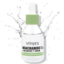 Hype Store Vıtayes Niacinamide%10 ve Hyalüronik Asit Cilt Gözenek Sıkılaştırıcı Cilt Bariyeri Güçlendirici Seru
