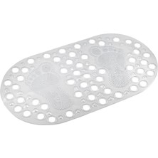 Hype Store Efe Mark Premium Serisi Banyo - Küvet Içi Kaydırmaz Vantuzlu Ayak Desenli Paspas 66,5 x 36,5 Cm, Bey