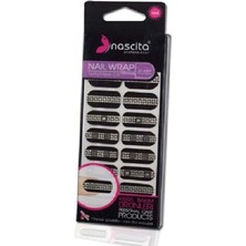 Hype Store Siyah Üzeri Gri Desenli Yapıştırma Oje (20'li)