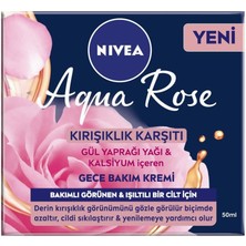 Hype Store Aqua Rose Kırışıklık Karşıtı Gece Yüz Bakım Kremi , Kalsiyum, Ince Çizgi Görünümü, Sıkı Cilt