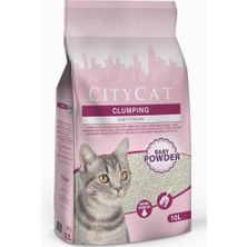 Hype Store City Bebek Pudrası Kokulu Topaklanan Kedi Kumu 10L