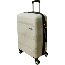 Hotowa Gold Pp Valiz 8011 Ekru Tsa Kilitli Orta Boy