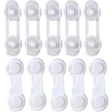Hype Store Ideal Baby 5 Adet Kapak Kilidi - 5 Adet Çok Amaçlı Kilit Seti (Mini Güvenlik Seti 10 Parça)