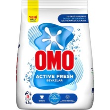 Hype Store Active Fresh Beyazlar Toz Deterjanı 5.5 kg Standart Kalıp ile Güçlü Temizlik