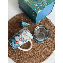 Rossev Süzgeçli Bitki Çayı Kupası 3 Parça Azur 300ML