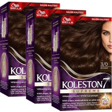 Hype Store Koleston Supreme Saç Boyası 3/0 Koyu Kahve X3' Li Set