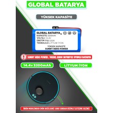 Global Batarya Sunny Hero Power Uyumlu Akıllı Robot Süpürge Bataryası 14.4V 3200MAH Li-Ion Pil (Yüksek Kapasite)