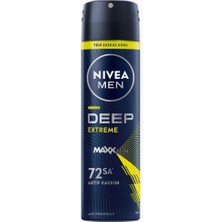 Hype Store Men Erkek Sprey Deodorant Deep Extreme 150ML, 72 Saat Anti-Perspirant Ter Koruması, Enerjik Koku