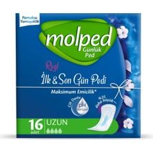 Hepta Collection Molped Regl Ilk & Son Gün Pedi Uzun Günlük Ped (1 x 16 Adet)