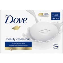 Delixa Dove Beauty Cream Bar Katı Güzellik Sabunu Original Nemlendirici Etkili, 4X90 G