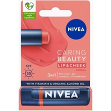 Hepta Collection Renkli Nemlendirici Dudak Bakım Kremi Mercan 4.8GR,SPF30, Allık Etkisi, Dudak ve Yanaklar, E Vitamin