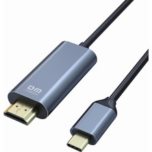 Delixa Dm CHB024 Type-C To Erkek HDMI 4K 30Hz Dönüştürücü Kablo 1.8 Metre