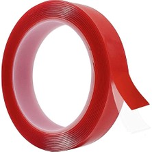 Delixa Çift Taraflı Bant Şeffaf Silikonlu Su Geçirmez Akrilik Montaj Bandı (5 mt x 10 Mm)