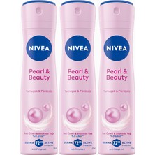 Hepta Collection Kadın Sprey Deodorant Pearl&beauty, Ter ve Ter Kokusuna Karşı 48 Saat Anti-Perspirant Koruma 150ML x