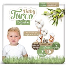 Hepta Collection Baby Turco Doğadan 7 Beden Xxlarge Bebek Bezi (1 x 16 Adet)
