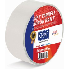 Delixa Güçlü - Kraf Çift Taraflı Köpük Bant - 50 mm x 5 Metre