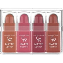 Hepta Collection Golden Rose Matte Lipstick (Mini) No:mix 1 - Ruj