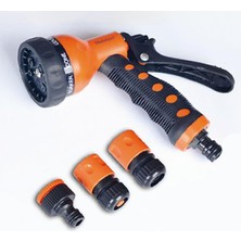 Delixa Çok Fonksiyonlu Bahçe Sulama Tabancası, 3 Bağlantı Aparatlı