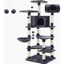 Hepta Collection Feandrea Xxl Tırmanma Direği Kediler Için Çoklu Seviyeli Tırmanma Direği, 165 Cm, Duman Grisi