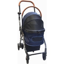 Delixa Tommy Evcil Hayvan Arabası 76,5X48X99 cm Lacivert Max 15 kg