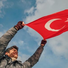 Delixa Premium Türk Bayrağı (200X300CM) - Nefes Alabilir 125GR Rashel Kumaş, Çift Dikişli, Sağlam Kulplu, U