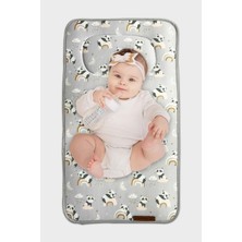 Delixa Panda Desenli Yenidoğan Alt Açma Değiştirme Pedi Minderi Örtüsü