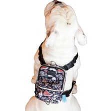 Delixa Awlook Street Köpek Sırt Çantası –su Geçirmez, Göğüs Tasması Fonksiyonlu, Ayarlanabilir, Skull, Çant