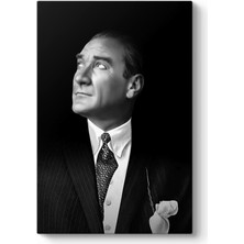 Hepta Collection Siyah Beyaz Atatürk Portresi Kanvas Tablo 50 x 75