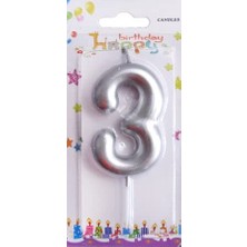 Hepta Collection Benim - 3 Yaş Gümüş Pasta Mumu