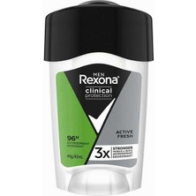 Hepta Collection Rexona Clinical Protection Erkek Stick Deodorant Active Fresh Ter Kokusuna Karşı Koruma 45 ml