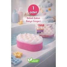 Grimor Life 1 Adet Bebek Banyo Bakım Süngeri | Bebek & Çocuklar Için Nazik Banyo Süngeri