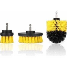 Hepta Collection Orret Home 3lü Matkap Ucu Banyo Küvet Duşakabin Araba Tekerliği Koltuk Yıkama Temizleme Fırçası Seti