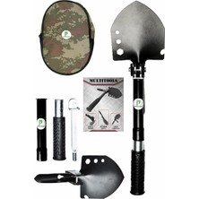 Hepta Collection Katlanır Kamp Küreği, Çekiç, Çapa, Multitool Kürek Seti