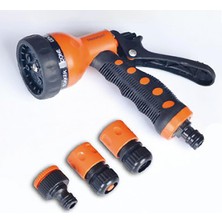 Hepta Collection Çok Fonksiyonlu Bahçe Sulama Tabancası, 3 Bağlantı Aparatlı