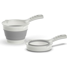 Hepta Collection Katlanabilir Maşrapa, Katlanır Banyo Maşrapası, Akordiyon Koçero (27CMX17CMX4CM)