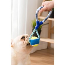 Delixa Halatlı Köpek Çiğneme Topu Dayanıklı Köpek Çene Güçlendirici Oyuncak