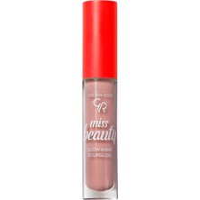 Hepta Collection Golden Rose Miss Beauty Glow Shine 3D Lipgloss Dudak Parlatıcı No:01 Nude Chic