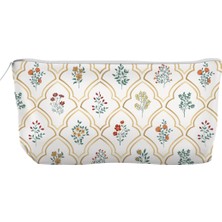 Delixa Kanvas Bez Kalemlik, Kalem , Cüzdan, Körüklü, Iç Astarlı, 21X10X6CM (Kırçiçeği)