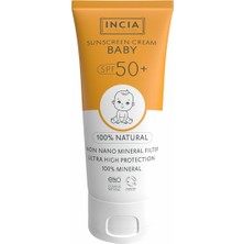 Delixa INCIA%100 Doğal Bebek Güneş Kremi Leke Karşıtı Filtreli Yüksek Koruma SPF50 Uva Uvb 50 ml