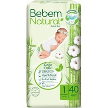 Delixa Bebem Natural 1 Beden Yenidoğan Bebek Bezi (1 x 40 Adet)