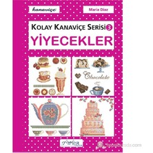 Tuva Yayıncılık Kolay Kanaviçe Serisi-3 Yiyecekler Maria Diaz 55 Sayfa Ciltsiz Hobi Kitabı