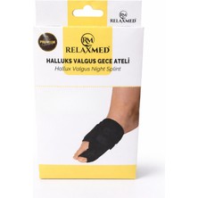 Özgürce Konforlu Sağ Ayak Halluks Valgus Gece Ateli Siyah