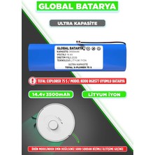 Global Batarya Tefal X-Plorer 75 S Uyumlu Robot Süpürge Bataryası 14.4V 3500MAH Li-Ion Pil (Ultra Kapasite)